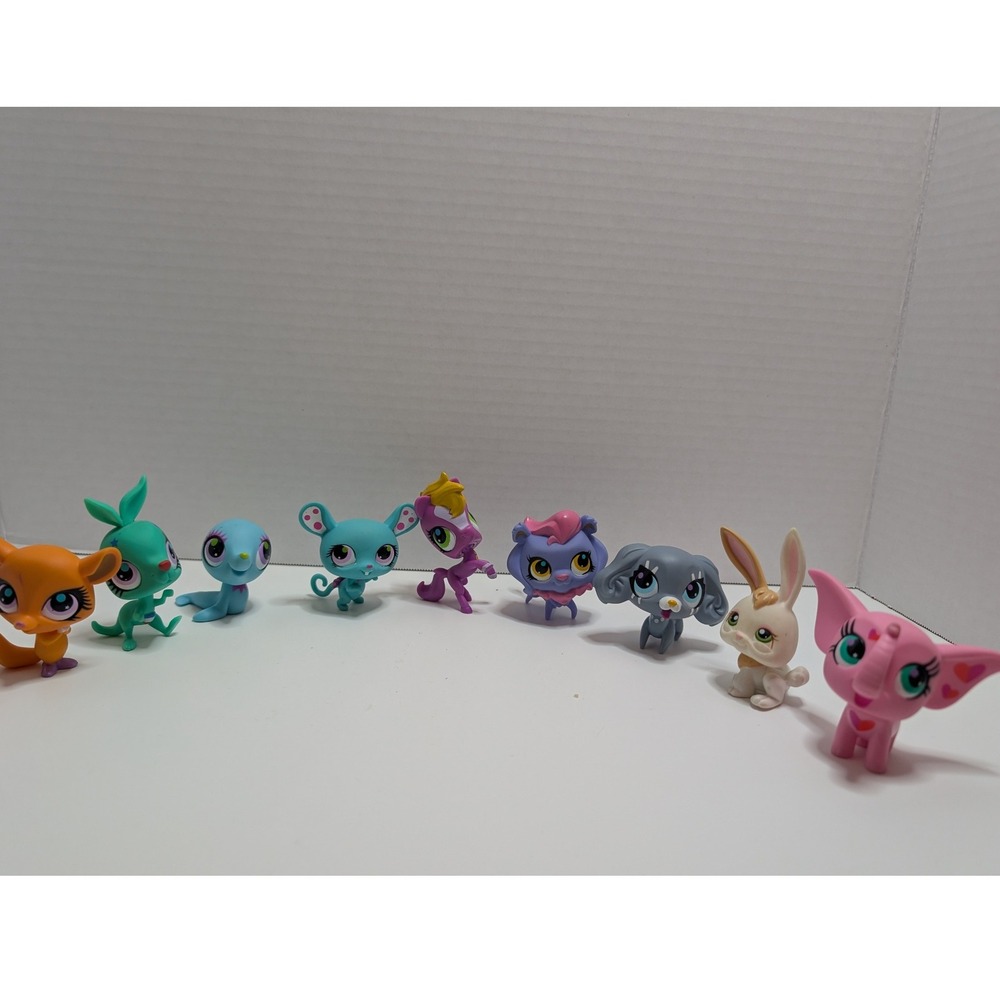 LPS‎ Littlest Pet Shop Lot 9 Elephant Kangaroo Seal Pony Chipmunk Hasbro